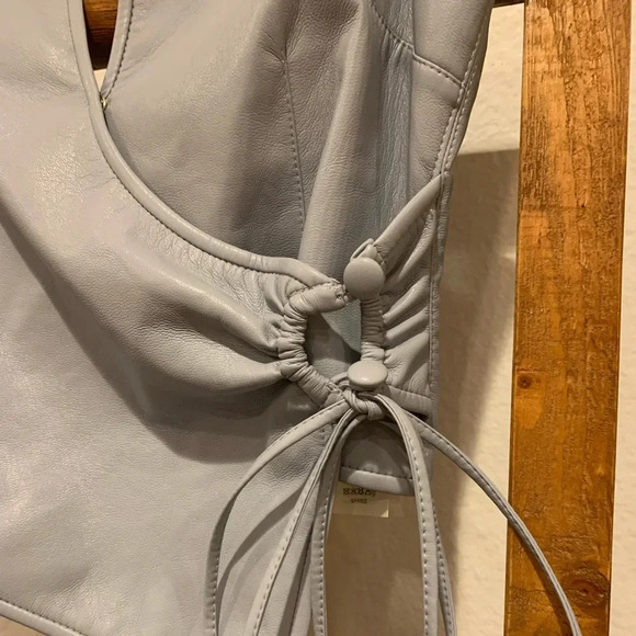 NANUSHKA NWT Cosimo Leather Corset Wrap Top Cami - Picture 8 of 14
